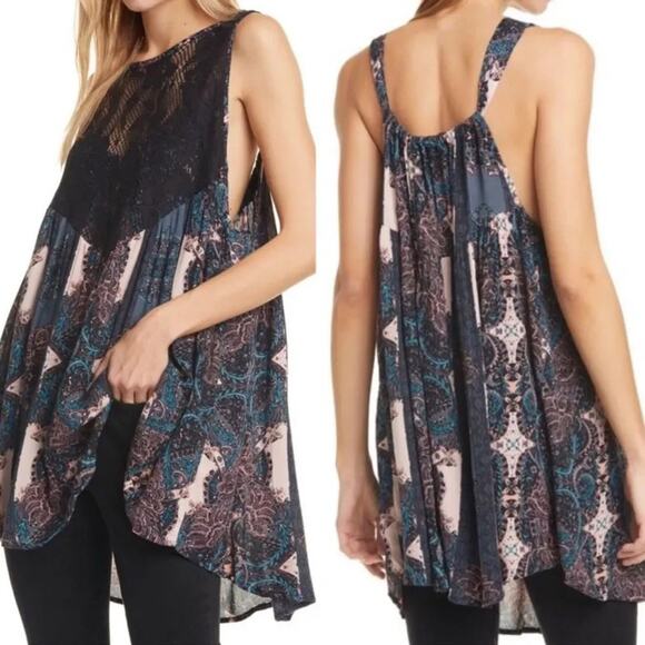 Free People Count Me In Trapeze Tunic, Size M, Great pre-owned condition - Picture 1 of 11